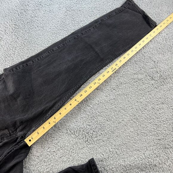 Levi's Black Jeans Mens 36x30 Loose Straight Dark Wash 5 Pocket Levis - Picture 10 of 11